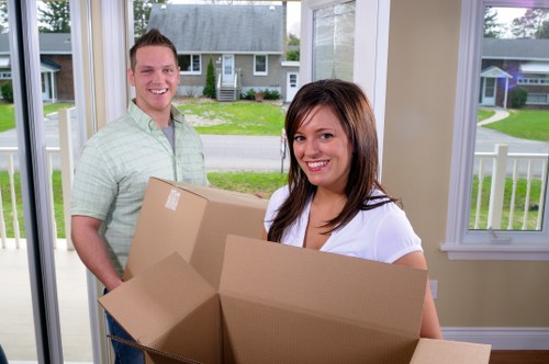 Office relocation equipment packed securely for office removals in S
