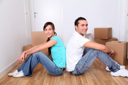 Professional man and van service handling household and office items