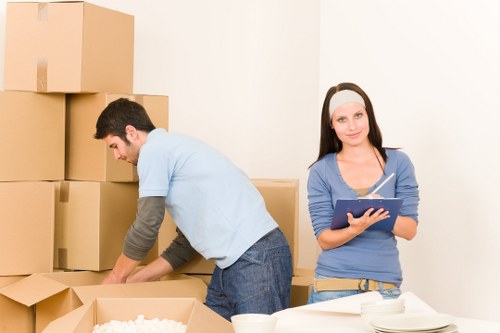 Boxes and furniture prepared for urgent same day removals