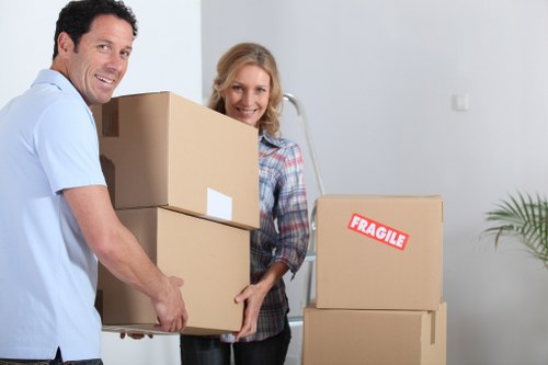 Organized office relocation using removal services in S