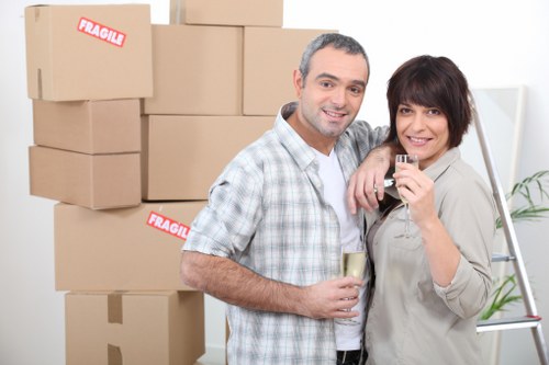 Careful loading of furniture into a removals van